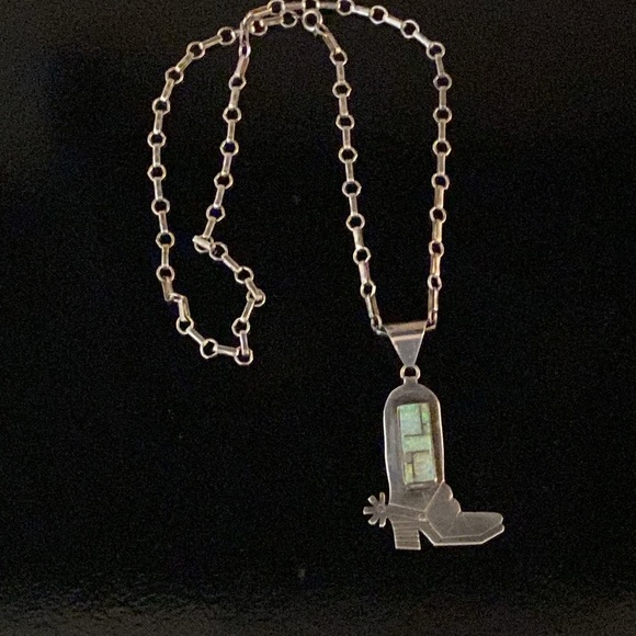 Sterling Silver Necklace J Lee Cowboy Boot - Picture 8 of 16